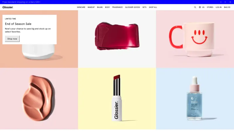 Store — Glossier, E-commerce UI