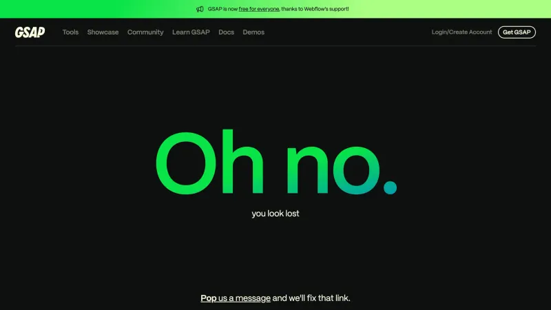 GSAP — 404, скриншот 4/9