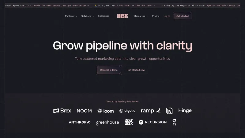 Social Proof — Hex, Analytics UI