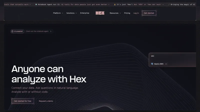 Social Proof — Hex, Analytics UI