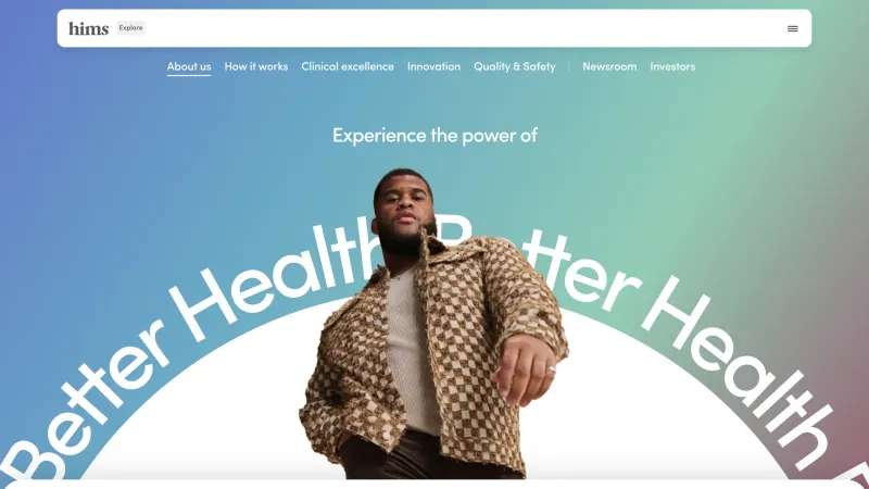 Footer Section — Hims, Health UI