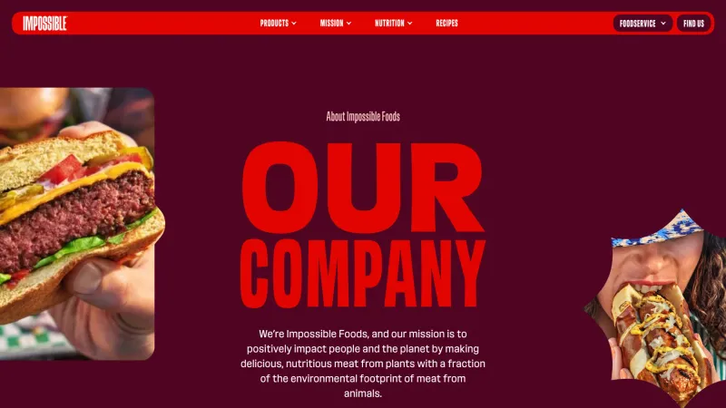 About — Impossible Foods, Food & Drink UI