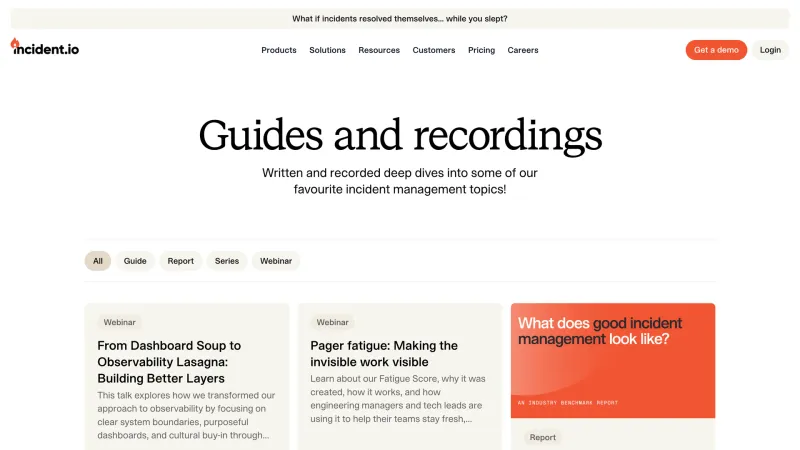 Downloads — incident.io, Developer Tools UI
