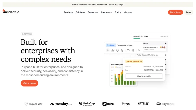 CTA Section — incident.io, Developer Tools UI