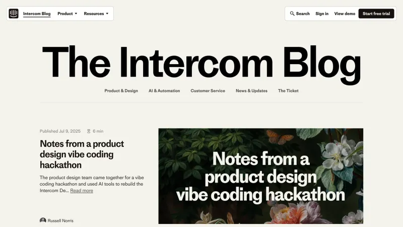 Intercom — Blog, скриншот 9/12