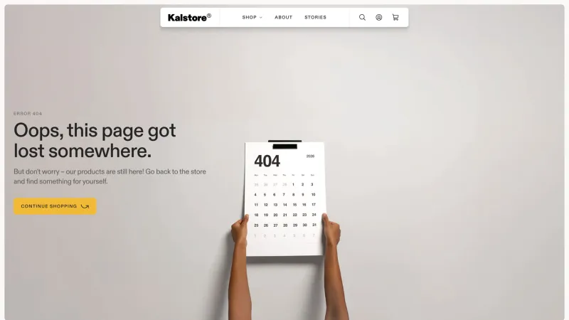 Kalstore — 404, скриншот 7/8