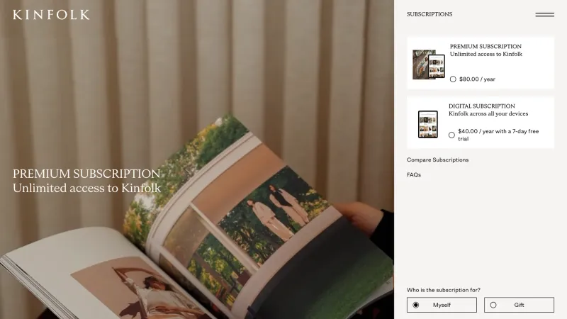 Kinfolk — FAQ, Pricing, скриншот 4/7