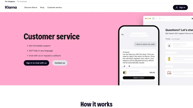 Klarna — Contact, FAQ, скриншот 2/10