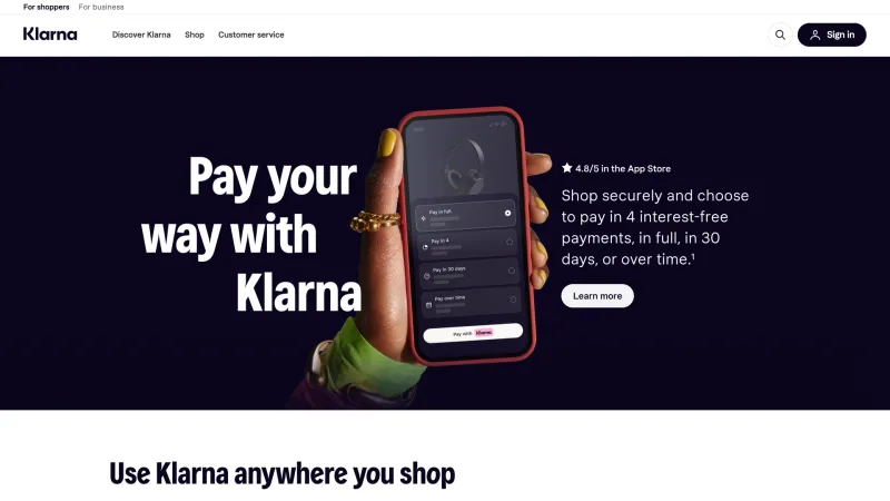 Downloads — Klarna, Fintech UI