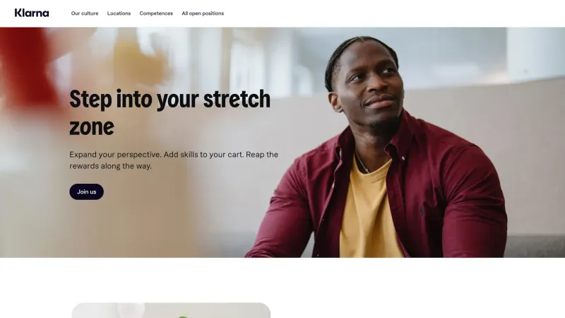 About — Klarna, Fintech UI