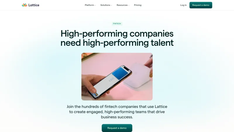 Hero Section — Lattice, HR UI