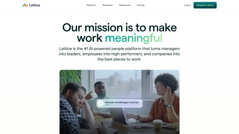 Hero Section — Lattice, HR UI