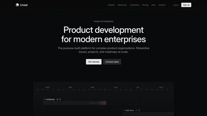 Stats Section — Linear, Developer Tools UI