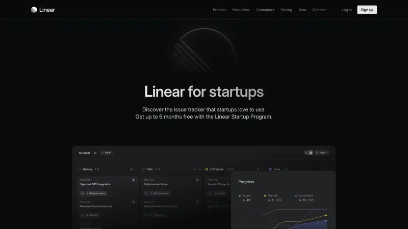 Stats Section — Linear, Developer Tools UI
