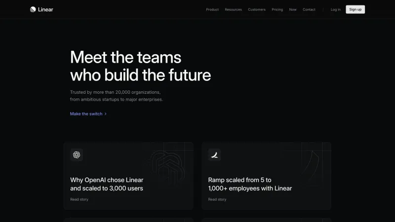 Social Proof — Linear, Developer Tools UI
