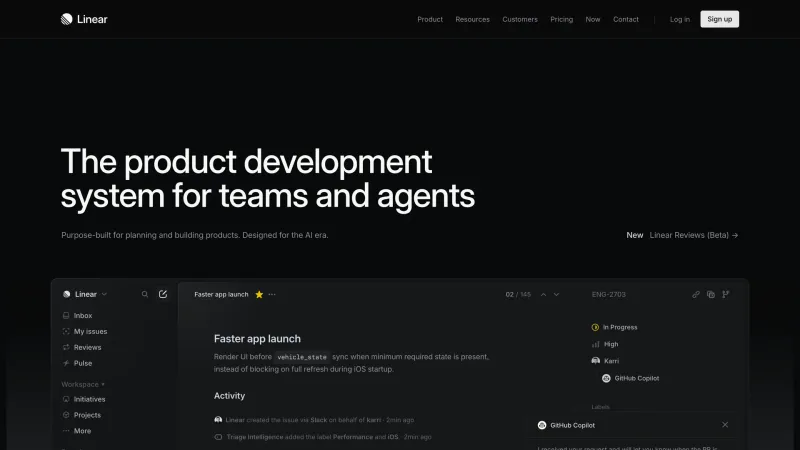 Social Proof — Linear, Developer Tools UI