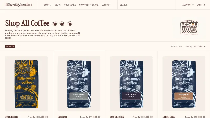 Store — Little Amps Coffee, Food & Drink UI