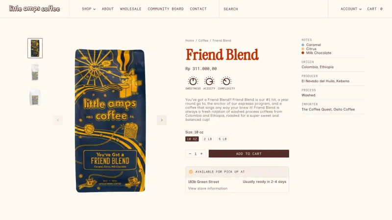 Store — Little Amps Coffee, Food & Drink UI