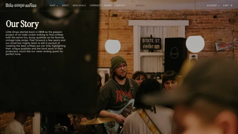 About — Little Amps Coffee, Food & Drink UI
