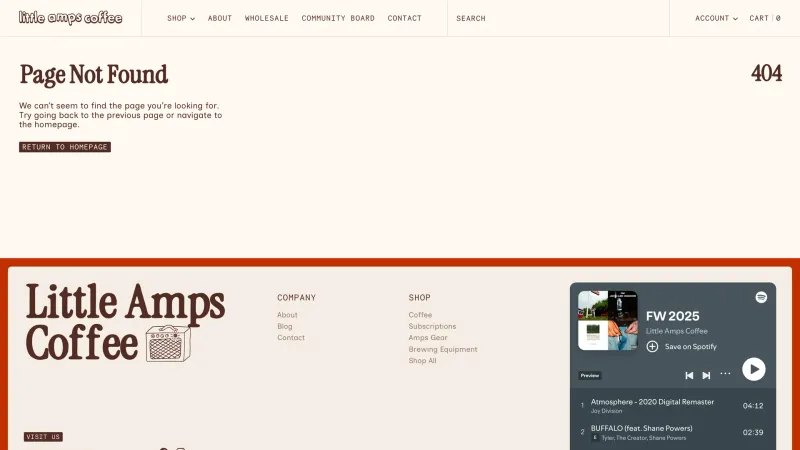Little Amps Coffee — 404, скриншот 5/8