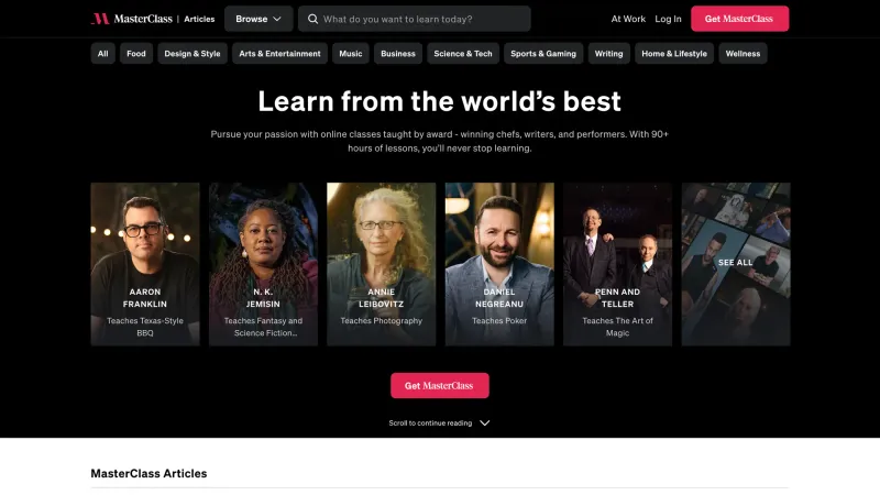 MasterClass — Blog, скриншот 3/6