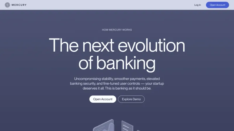About — Mercury, Fintech UI