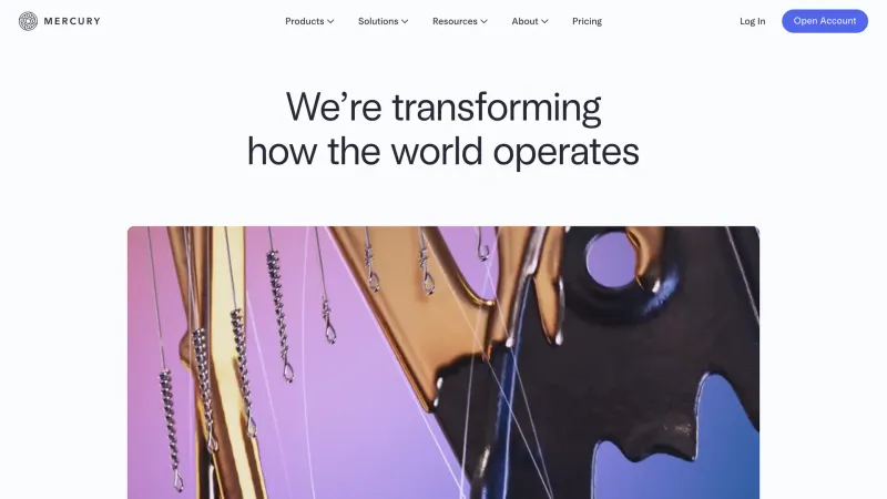 About — Mercury, Fintech UI
