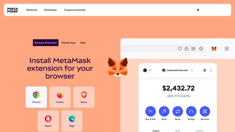 MetaMask — Downloads, FAQ, скриншот 2/6