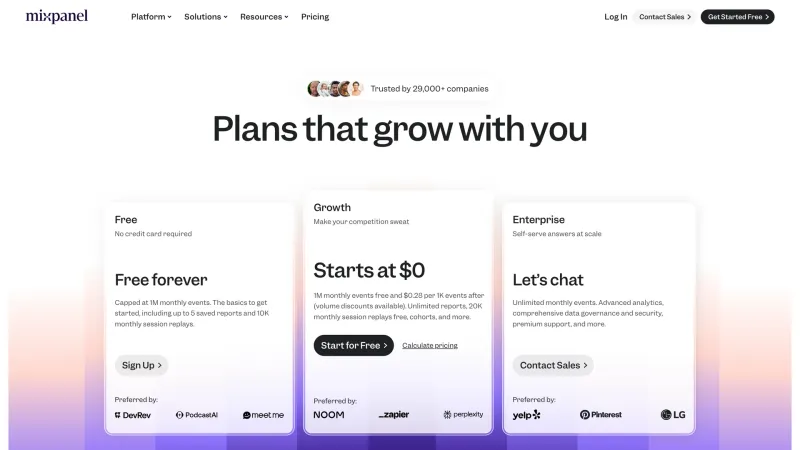 Mixpanel — FAQ, Hero Section, скриншот 10/11