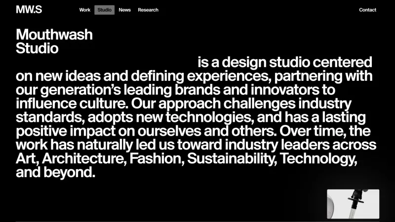 About — MOUTHWASH Studio, Design UI