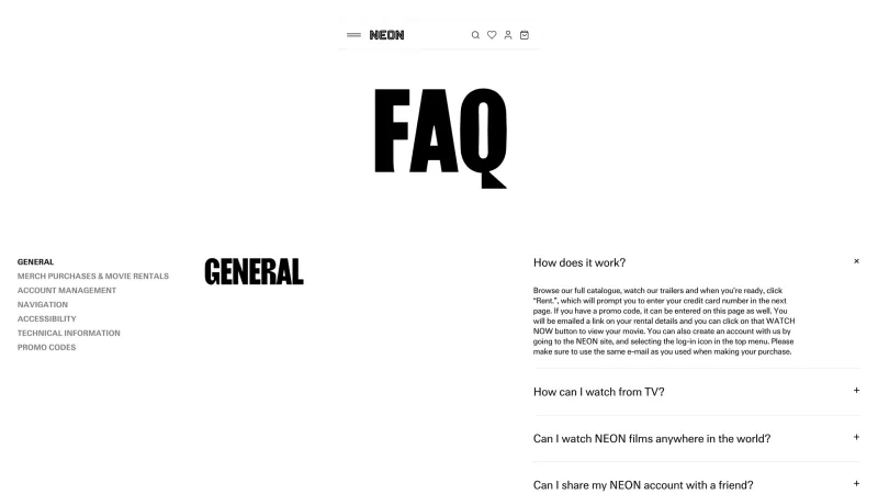 NEON — FAQ, скриншот 5/8
