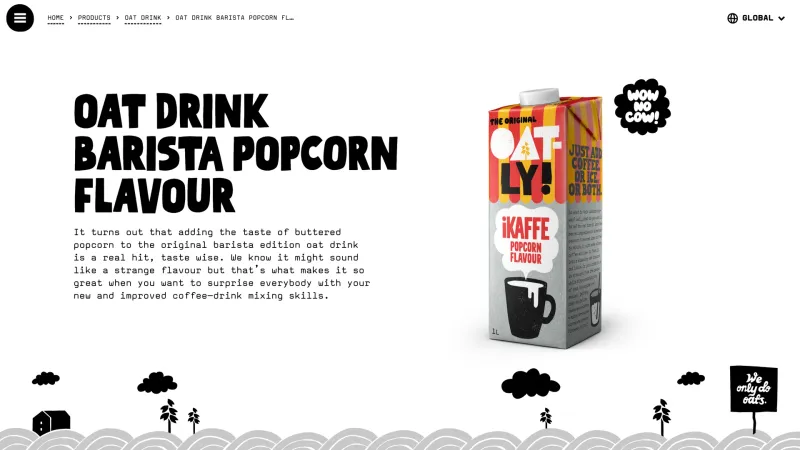 Oatly — Features, Hero Section, скриншот 5/8