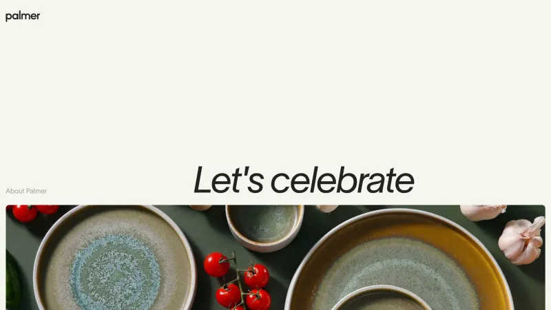 Palmer Dinnerware — About, CTA Section, скриншот 3/3