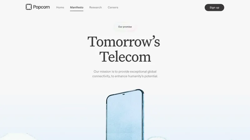CTA Section — Popcorn, Communication UI