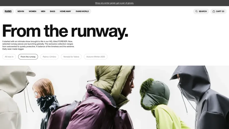 Store — Rains, E-commerce UI