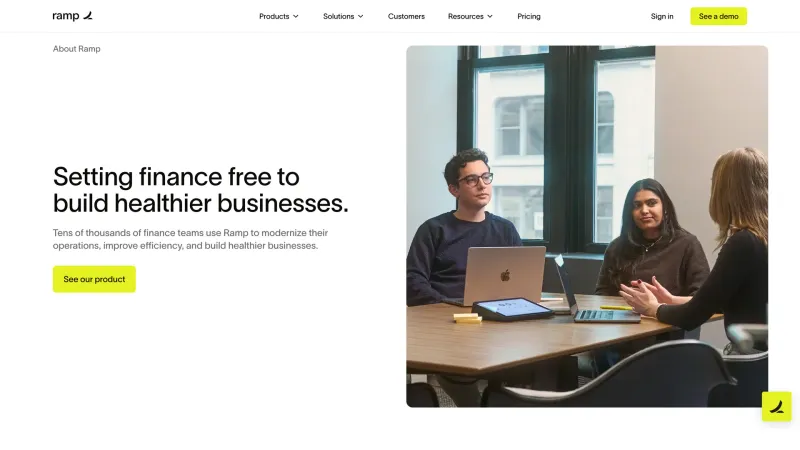 Stats Section — Ramp, Fintech UI
