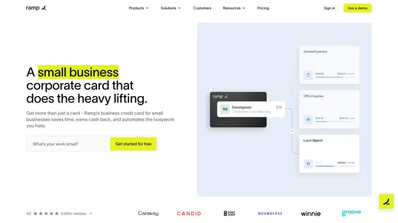 Features — Ramp, Fintech UI