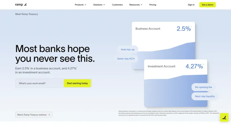 Features — Ramp, Fintech UI