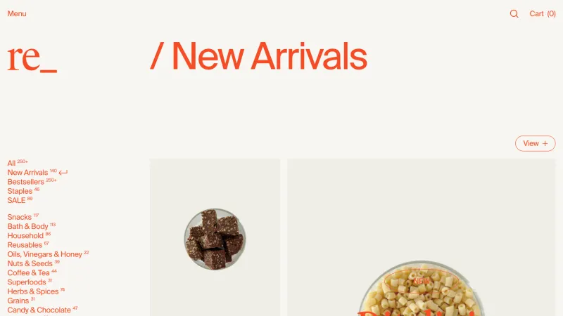 Store — re_, E-commerce UI