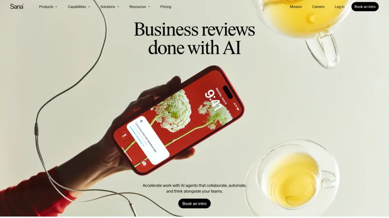 CTA Section — Sana, AI & ML UI