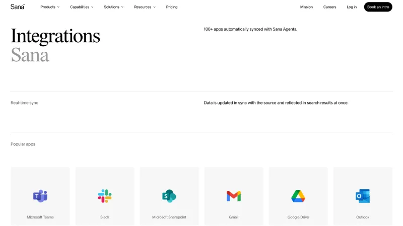 CTA Section — Sana, AI & ML UI