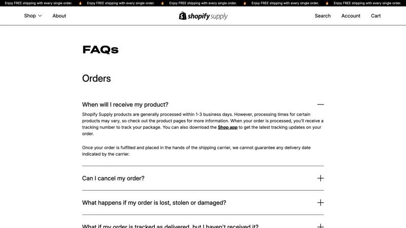 Shopify Supply — FAQ, скриншот 6/7