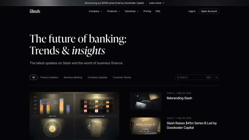Blog — Slash, Fintech UI