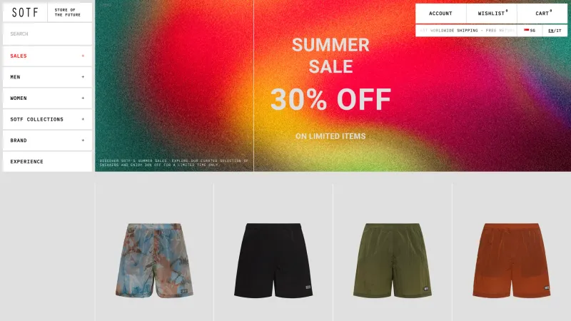 Store — SOTF, E-commerce UI