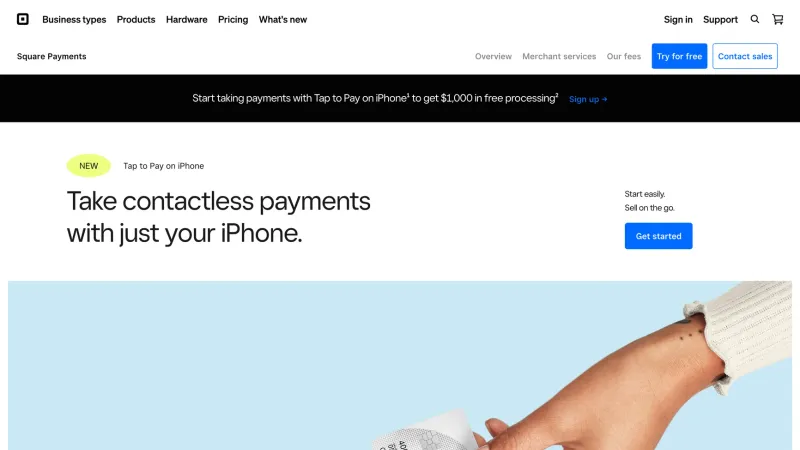 CTA Section — Square, Fintech UI