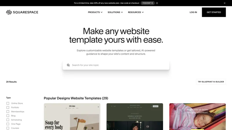 CTA Section — Squarespace, Developer Tools UI