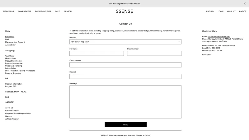 SSENSE — Contact, скриншот 6/7