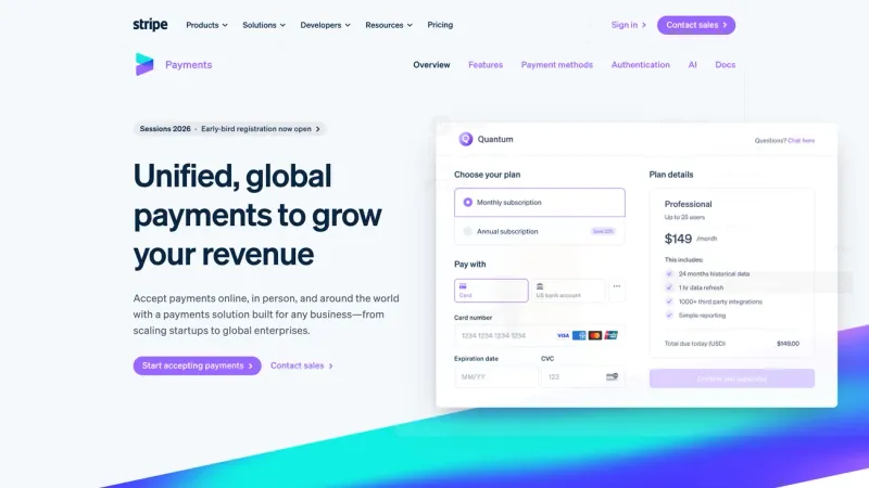 Blog — Stripe, Fintech UI