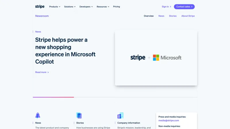 Stripe — Blog, Contact, скриншот 8/12
