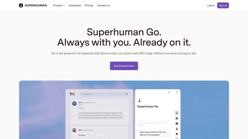 CTA Section — Superhuman, Productivity UI